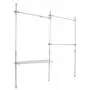 Cocoarm Clothes Drying Rack,Multifunctional 3 Layers Rails Garment Clothes Coat Rack Dryer Hanger with 1 Storage Shelf Adjustable Height 275-310cm Cocoarm Clothes Drying Rack,Multifunctional 3 Layers Rails Garment Clothes Coat Rack Dryer Hanger with 1 Storage Shelf Adjustable Height 275-310cm