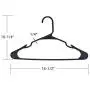 JS HANGER Plastic Suit Hangers 16.5 inch Width with Non Slip Grooves 50 Pack Black Clothes Hangers JS HANGER Plastic Suit Hangers 16.5 inch Width with Non Slip Grooves 50 Pack Black Clothes Hangers
