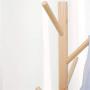 Home Decor Coat Rack Hanger Floor Bedroom Hanger Simple Clothes Rack Solid Wood Bag Rack Simple Modern Single Pole Coat Hook Wall Rack Multipurpose (Color : White)