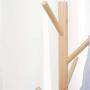 TAESOUW-Home Coat Rack Hanger Floor Bedroom Hanger Simple Clothes Rack Solid Wood Bag Rack Simple Modern Single Pole Coat Racks (Color : Wood)