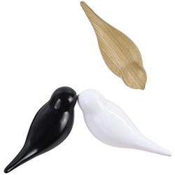 Resin Bird Coat Hook Wall Hanger, Creative Art Wall Decor for Key Towel Hat Bag Clothes, Set of 3