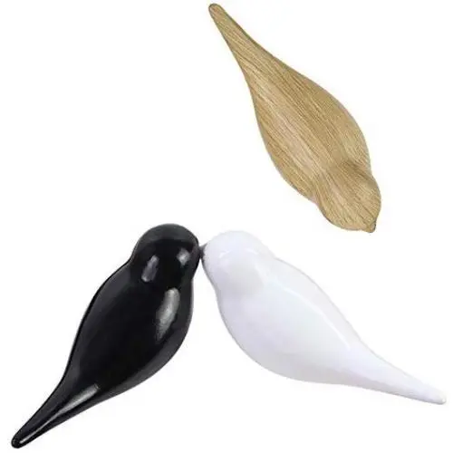 Resin Bird Coat Hook Wall Hanger, Creative Art Wall Decor for Key Towel Hat Bag Clothes, Set of 3