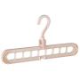 10pcs Random Color 9-Hole Magic Rotate Anti-Skid Folding Hanger Extendable Foldable Clothes Hook