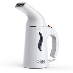 Pure Enrichment PureSteam Portable Fabric Steamer- Fast-Heating Clothes Steamer with Ergonomic Handle and Easy-Fill Water Tank for 10 Minutes of Continuous Steam - Ideal for Home or Travel (White)