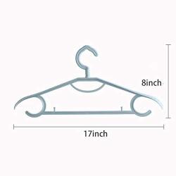 Yuqianjin Plastic Clothes Hanger,Space Saving Clothes Hangers Extra Thick Plastic Wide Shoulder Adult 360 Degrees Rotate Slip Resistant Standard Clothing Hanger Ideal for Everyday Use(10 Pack)