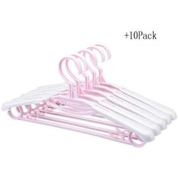 Durable Retractable Hanger Adult Non-Slip Clothes Rack Plastic Seamless Home Hanger (Color : Pink)