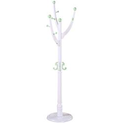 JAD@ Floor Solid Wood Hangers European Living Room Clothes Rack Simple Assembly Clothes Rack Rack (Color : Green)