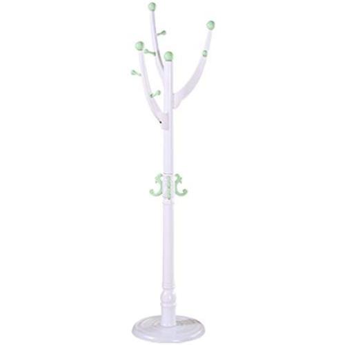 JAD@ Floor Solid Wood Hangers European Living Room Clothes Rack Simple Assembly Clothes Rack Rack (Color : Green)