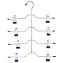 5pcs 4 Layers Stainless Steel Multifunctional Clothes Hangers Pants Storage Hangers Cloth Rack Multilayer Storage Cloth Hanger Decoration