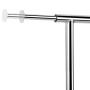 AyaMastro 70.3Inches Adjustable Single Rail Rolling Garment Rack Storage Cloth Hanger with Caster Silver with Ebook