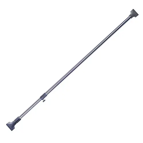 BAOYOUNI Tension Clothes Rod Adjustable Shower Curtain Rail Extendable Metal Closet Clothes Hanger Drying Rack for Bathroom Wardrobe Kitchen Laundry Room Balcony (Grey, 65-106 Inches) BAOYOUNI Tension Clothes Rod Adjustable Shower Curtain Rail Extendable Metal Closet Clothes Hanger Drying Rack for Bathroom Wardrobe Kitchen Laundry Room Balcony (Grey, 65-106 Inches)