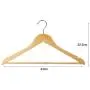 5pcs Random Color Wooden Clothes Hangers with Non-Slip Trouser Bar Suit Jeans Pants Coat Shirts Hangers Clothes Storage