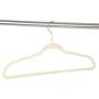 Yosoo Velvet Clothes Hangers, Non-Slip Thin Flocked Clothes Hangers Suit Shirt Pant Hangers 20 Pack Perfect for Space Saving (Ivory)