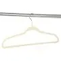 EBTOOLS Clothes Hangers, Thin Flocking Hangers Non Slip Clothes Suit Shirt Pant Hangers Organization Home 20 Pcs (Ivory)