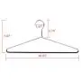 10 Metal Hangers Quality Heavy Duty Metal Coat Hangers with Non-Slip Rubber Coating for Pants (10)