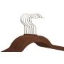 Premium Heavy Duty Velvet Hangers - 50 Pack Bulk - ABS Material and Chrome Hook - Non-Slip, Ultra Thin, 10lbs Capacity - Great for Suits, Pants, Dresses - by Unity (Chocolate Brown)