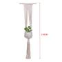 Flosky 3pcs Handmade Macrame Plant Hanger Hanging Basket Pot Holder Indoor Outdoor Rope