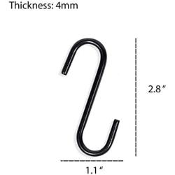 Wallniture Cucina S Hooks for Hanging Kitchen Utensils Set, Pack of 10, Black