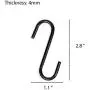 Wallniture Cucina S Hooks for Hanging Kitchen Utensils Set, Pack of 10, Black
