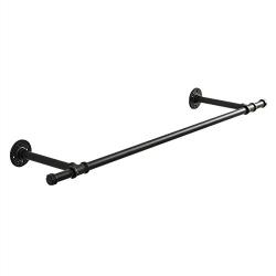 Quisilife Creative Clothing Display Stand On The Wall Thickening Clothes Shelf Clothing Store Wall Hangers Retro Wall Hanging Clothing Rack Coat and Hat Rack (Color : Black, Size : 13100)