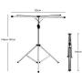 TTQXG Portable Stainless Steel Clothes Drying Rack, Adjustable Foldable Laundry Drying Rack Space Saving Metal Frame Clothes Hanger Rack-White 125x125x197cm(49x49x78inch)