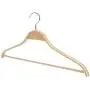 Freitec Solid Wood Cloth Hangers with Non Slip Bar Notched Shoulder and 360 Degree Swivel Hook, Set of 10