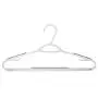 Popular Design Products 50 pc White Plastic Hangers with Built-in Grip Strip Non-Slip Pads - Perfect for Dresses, Blouses and Pants - Work Great for Shirts, Ties, Scarves and Sweaters
