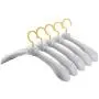 HNIWDJ 5 Packs Clothes Hangers Household Hangers Wide Shoulder Plastic Non-Slip Clothes Shelf Hooks Drying Rack Hangers (Color : Beige)