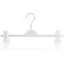 HANGERWORLD 10 White 13.4inch Plastic Coat Clothes Garment Pants Skirt Hangers with Adjustable Clips
