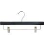 The Great American Hanger Company Wooden Bottom w/Clips, Black Finish with Chrome Hardware, Boxes of 25 by The American Company Standard Hanger, Large, Piece