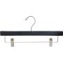 The Great American Hanger Company Wooden Bottom w/Clips, Black Finish with Chrome Hardware, Boxes of 25 by The American Company Standard Hanger, Large, Piece