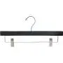 The Great American Hanger Company Wooden Bottom w/Clips, Black Finish with Chrome Hardware, Boxes of 25 by The American Company Standard Hanger, Large, Piece The Great American Hanger Company Wooden Bottom w/Clips, Black Finish with Chrome Hardware, Boxes of 25 by The American Company Standard Hanger, Large, Piece
