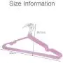Multifunction kitchen case 10 PCS Household Stainless Steel PVC Coating Anti-skid Traceless Clothes Drying Rack (Pink)，Groove design on both sides of clothes hanger makes it useful for small clothes,
