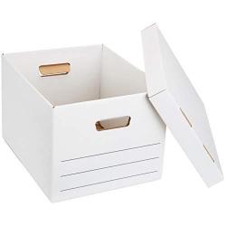 AmazonBasics Medium Duty Storage Filing Boxes with Lift-Off Lid - Pack of 12, Letter / Legal Size