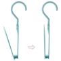JK Home 3pcs Hanger Clothes Stand Set Creative Plastic Storage Rack Home Decoration Random Color