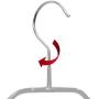 MAWA Reston Lloyd Silhouette Light Thin Non-Slip Space Saving 45/F Extra Wide Clothes Hanger, Set of 10, Silver MAWA Reston Lloyd Silhouette Light Thin Non-Slip Space Saving 45/F Extra Wide Clothes Hanger, Set of 10, Silver