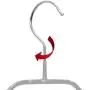 MAWA Reston Lloyd Silhouette Light Thin Non-Slip Space Saving 45/F Extra Wide Clothes Hanger, Set of 10, Silver
