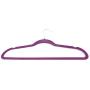 Eduton Black/Purple Velvet Non-Slip Thin Clothes Clothing Hangers Space Saving Closet Storage Helper Household (Black)