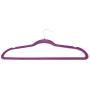 Eduton Black/Purple Velvet Non-Slip Thin Clothes Clothing Hangers Space Saving Closet Storage Helper Household (Black)