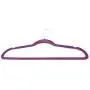 Eduton Black/Purple Velvet Non-Slip Thin Clothes Clothing Hangers Space Saving Closet Storage Helper Household (Black)