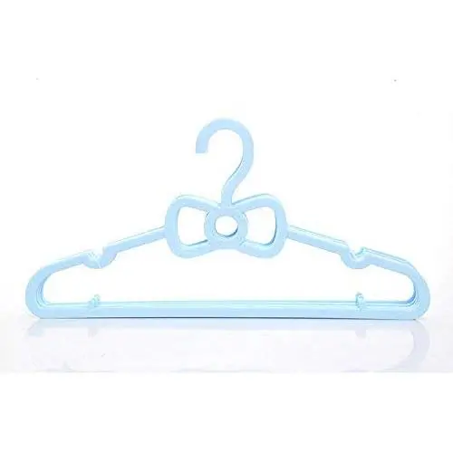 SAASNY Standard Hangers Plastic Hangers,Plastic Hangers 28 Pack Coat Hangers Standard Hangers for Clothes Slim and Space Saving Notched Hangers(Blue) for Drying and Storage