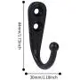 10 Pieces Small Hooks Wall Mounted,Use for Hanging Mug Cup, Coffee Cup, Bag, Robe, Towels, Keys and More, Include 20 Pieces Screws (Black) 10 Pieces Small Hooks Wall Mounted,Use for Hanging Mug Cup, Coffee Cup, Bag, Robe, Towels, Keys and More, Include 20 Pieces Screws (Black)