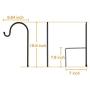 GOFORWILD Shepherd Hook 4 Pack Adjustable, 49 inches Tall, Made of Premium Metal for Bird Feeder, Garden Decor, Plant Hanger, Lantern Hook, Solar Light Hanging, 7014