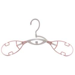 Yuqianjin Suit Hangers (Pack of 10) Non Slip No Shoulder Suit Hangers,Space Saving Clothes Hangers,Rounded Hangers for Coat,Sweater,Jackets,Pants,Shirts (Color : Pink)