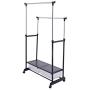 9rit_shop Sufficient Storage Double Adjustable Cloth Hanger Garment Rack 9rit_shop Sufficient Storage Double Adjustable Cloth Hanger Garment Rack