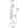 XIAOLONG Retro Clothes Rack Elegant Hat Coat Rack Coat Stand Classic Wooden Clothes Tree Modern Floor Hanger Living Room Office Bedroom (Color : Walnut Color)