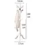 XIAOLONG Retro Clothes Rack Elegant Hat Coat Rack Coat Stand Classic Wooden Clothes Tree Modern Floor Hanger Living Room Office Bedroom (Color : Walnut Color)