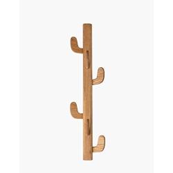 BJLWTQ Vertical Coat Rack Wall Mounted, Solid Wood Tree Clothes Hat Hanger Holder, with 6/9 Hooks L Types,Coat Hat Hanger for Entryway Foyer Hallway (Color : Wood Color, Size : 9 Hooks)