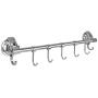 Suction Cup Towel Bar Self-Adhesive Rail Holder Shower Utensil Hook Wall Mounted for Bathroom Kitchen