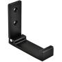 Zconmotarich Clothes Storage Aluminum Alloy Wall Mounted Foldable Clothes Hanger Rack Towel Coat Robe Hook - Black